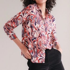 Catherine Gee Sophie Printed Silk Blouse